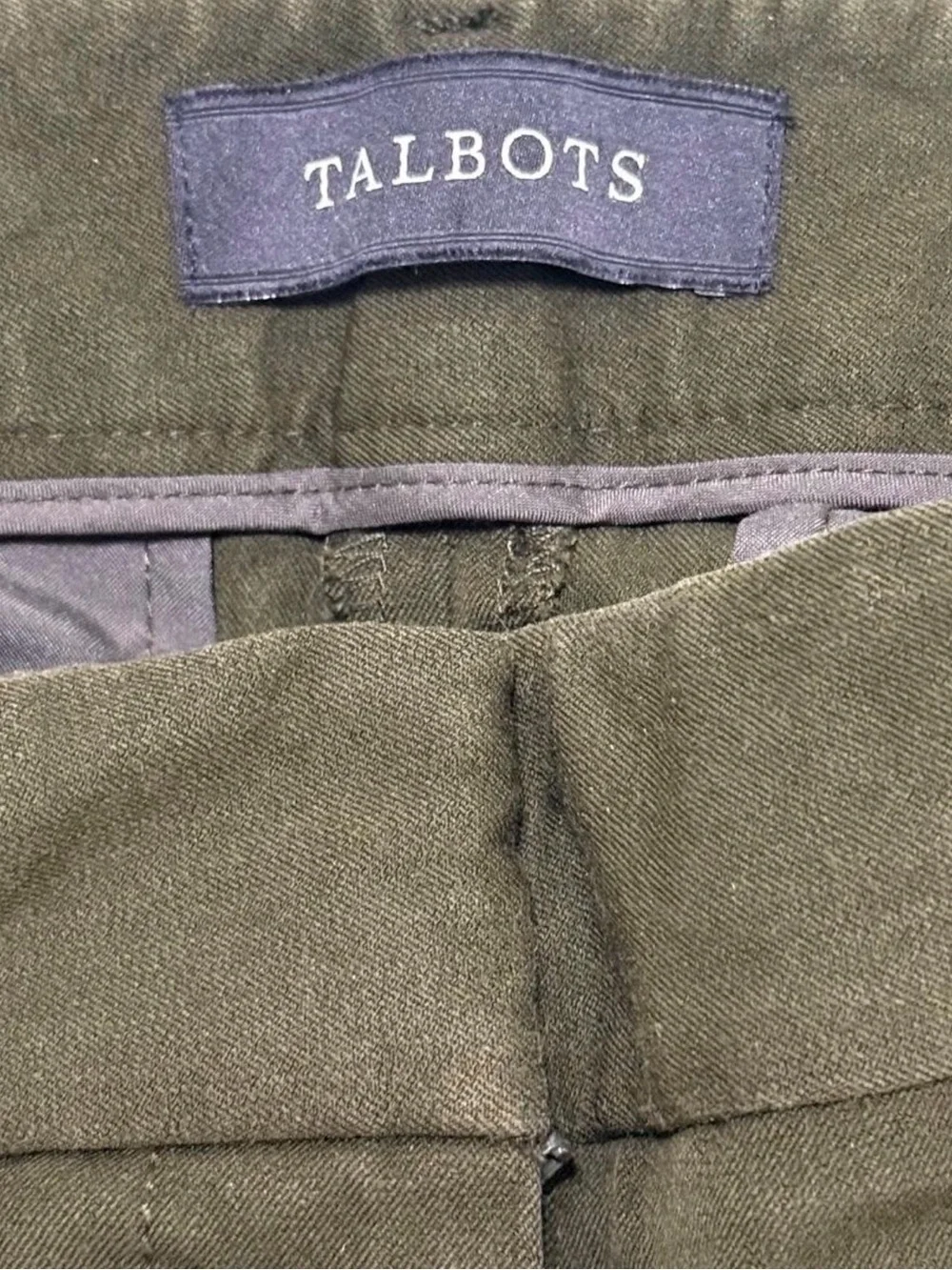 TALBOTS NEWPORT PANT — OLIVE GREEN 8P